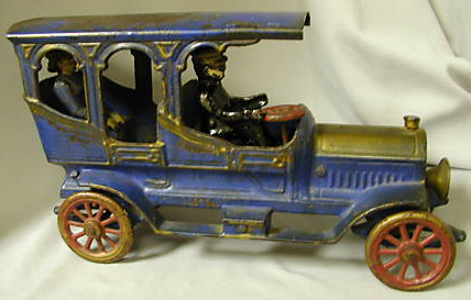 1920 HUBLEY TOURING CAR TOY 10"L CAST IRON