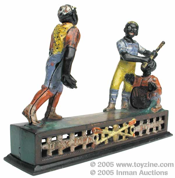 Darktown Battery Mechanical Bank - J.&E. Stevens&rsquo; baseball-theme Darktown Battery mechanical bank