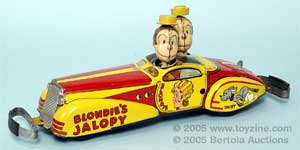 comic character toys. Pictured is the Blondie Jalopy