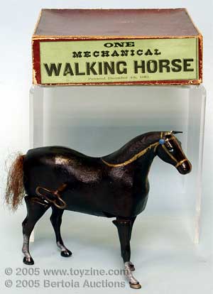 clockwork Walking Horse with rare original box