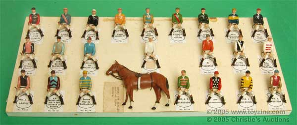 Racing Colours jockeys and horse