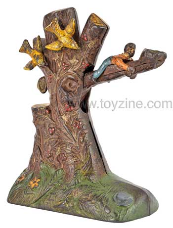 Boy Robbing the Birds Nest Cast Iron Mechanical Bank