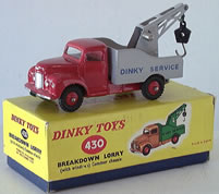 RARE DINKY 430 COMMER BREAKDOWN TRUCK RED GREY WINDOWS