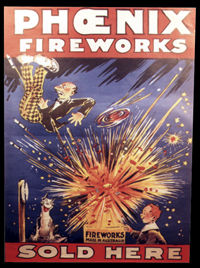 classic vintage fireworks posters