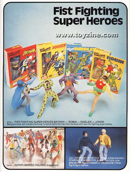 1977 Mego Batman Set Action Figures, Super Heroes