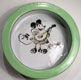 MICKEY MOUSE BOWL - 1930s, a luster lime green rim circle a pie eyed Mickey and friends
