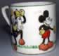 EY CUP - 1930's - JAPAN, great early images of Mickey, Minnie, Pluto and Horace in bright 1930's