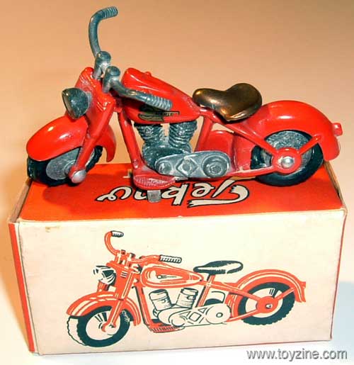 HARLEY-DAVIDSON motorcycle - diecast - 1950s NMIB Made in Denmark by TEKNO