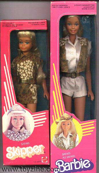 SAFARI BARBIE AND SKIPPER NRFB - MATTEL - 1983