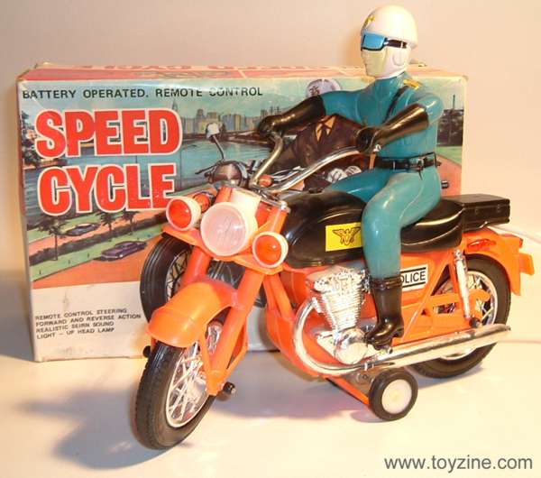 POLICE SPEED CYCLE - PLASTIC- Battery operated, remote control, working light