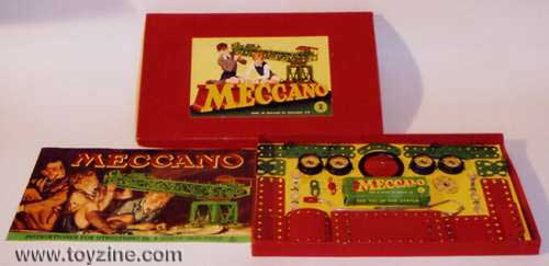 Meccano 2, tin building kit, in original box and instruction manual
