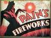 PAINS DEVIL MINI FIREWORKS POSTER - LIGHT PAPER STOCK - ENGLAND - 1930S