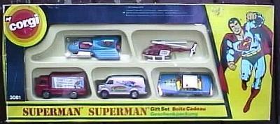 CORGI JUNIOR SUPERMAN 5 PIECE GIFT SET - DIECAST - 1970s