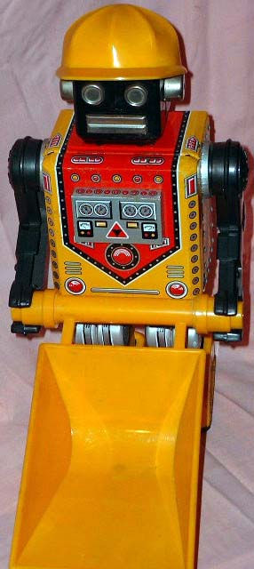 BUSY CART ROBOT - TIN - JAPAN - 1960s, complete with rare plastic cart. Robot C-8 PRICE $500.00 + shipping