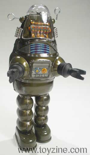 BILLIKEN ROBBY THE ROBOT - JAPAN - TIN - WINDUP, dark green version of Billiken's 1st issue 1993 tin windup Robby