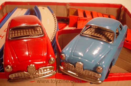 ALFA ROMEO CAR SET - 1960'S - JAPAN, all tin car set complete with track