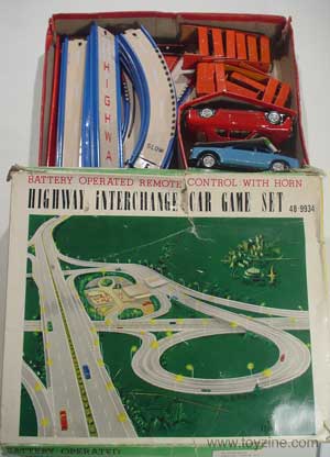 ALFA ROMEO CAR SET - 1960'S - JAPAN, all tin car set complete with track