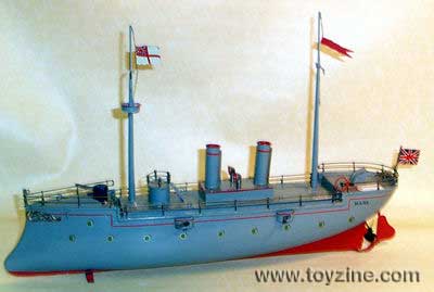 EARLY GUNBOAT - GERMAN - MANUFACTERER BING. THE BOATS NAME IS " MARS" AND IS IN PRESTINE CONDITION