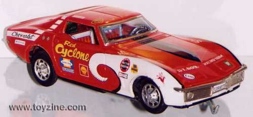 Chevrolet Corvette - Tin- Batterycar from 1960's made in Japan by Taiyo