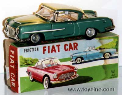 FIAT CAR - TIN - JAPANESE - 1960s, with original box